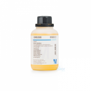 MERCK 109400 pH 10 (boric acid/potassium chloride/sodium hydroxide) colour coded: yellow, tracable to NIST and PTB pH 10.00 (20°C) Certipur® 500 mL